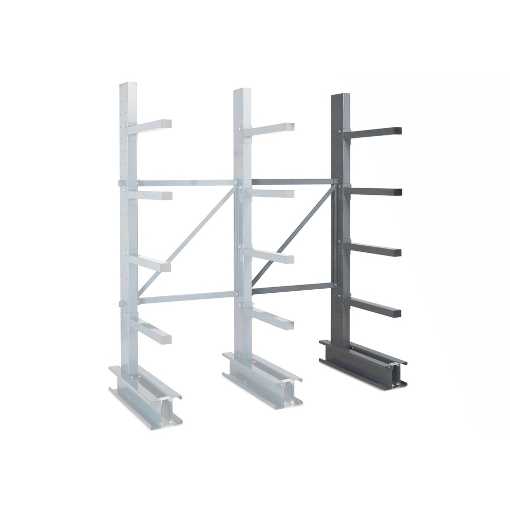 Rayonnage Cantilever lourd simple face - Kit suivant H 2500xL 1500xP 600mm 4 niv - MANORGA - ZFCANTIMLSF1560S1