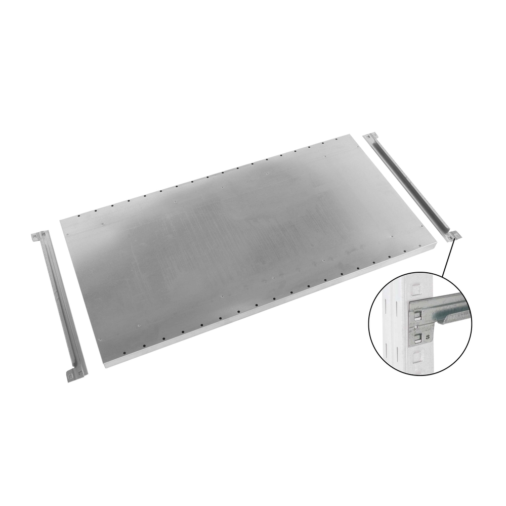 Rayonnage Adaptiv XL - Tablette perforée galvanisée L 1250xP 500mm - MANORGA - ZTNSUPPIECES1250H