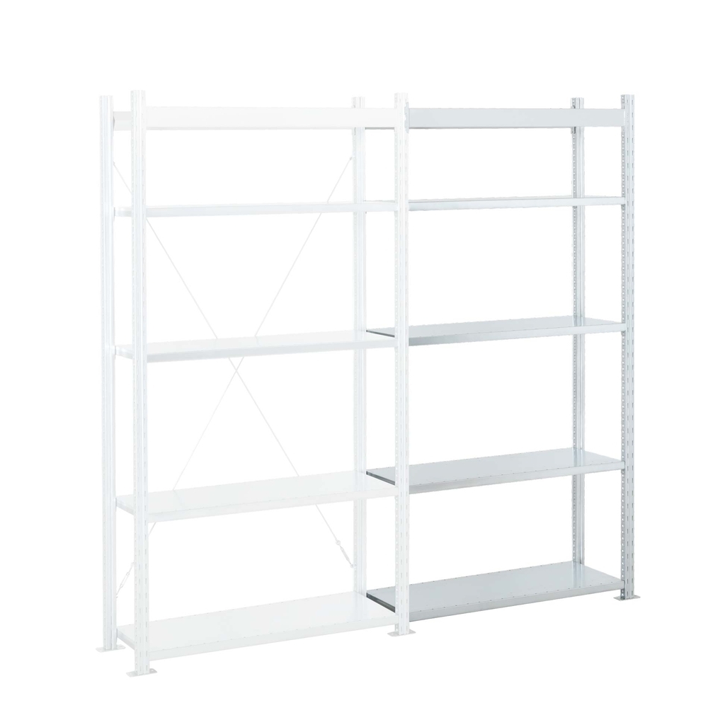 Rayonnage Adaptiv XL hybride - Kit suivant galvanisé 2000x1000x400mm 5 niveaux - MANORGA - ATHYBRIDE201040ES