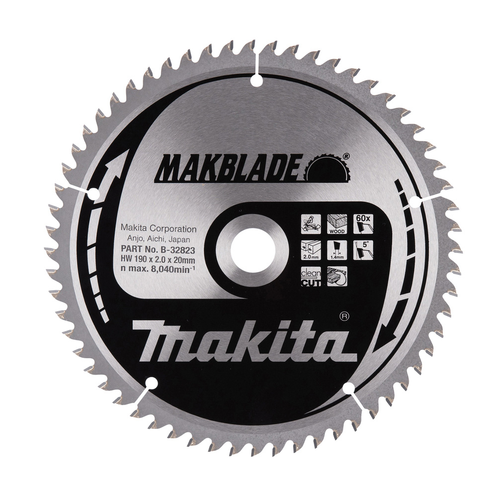 LAM TCT ST MAK 190/20/60 BOIS - MAKITA - B-32823