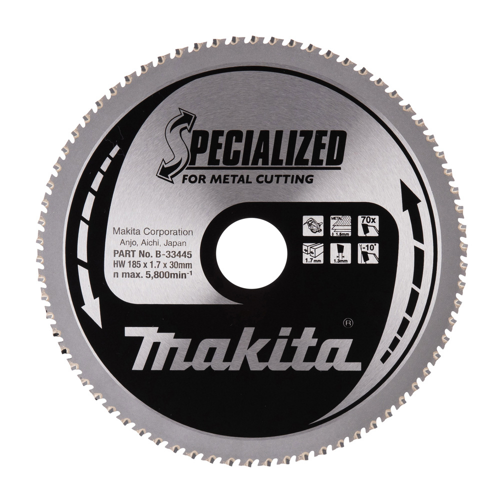 Lame de scie circulaire MAKITA T.C.T 185 x 30 mm, 70 dents B33445