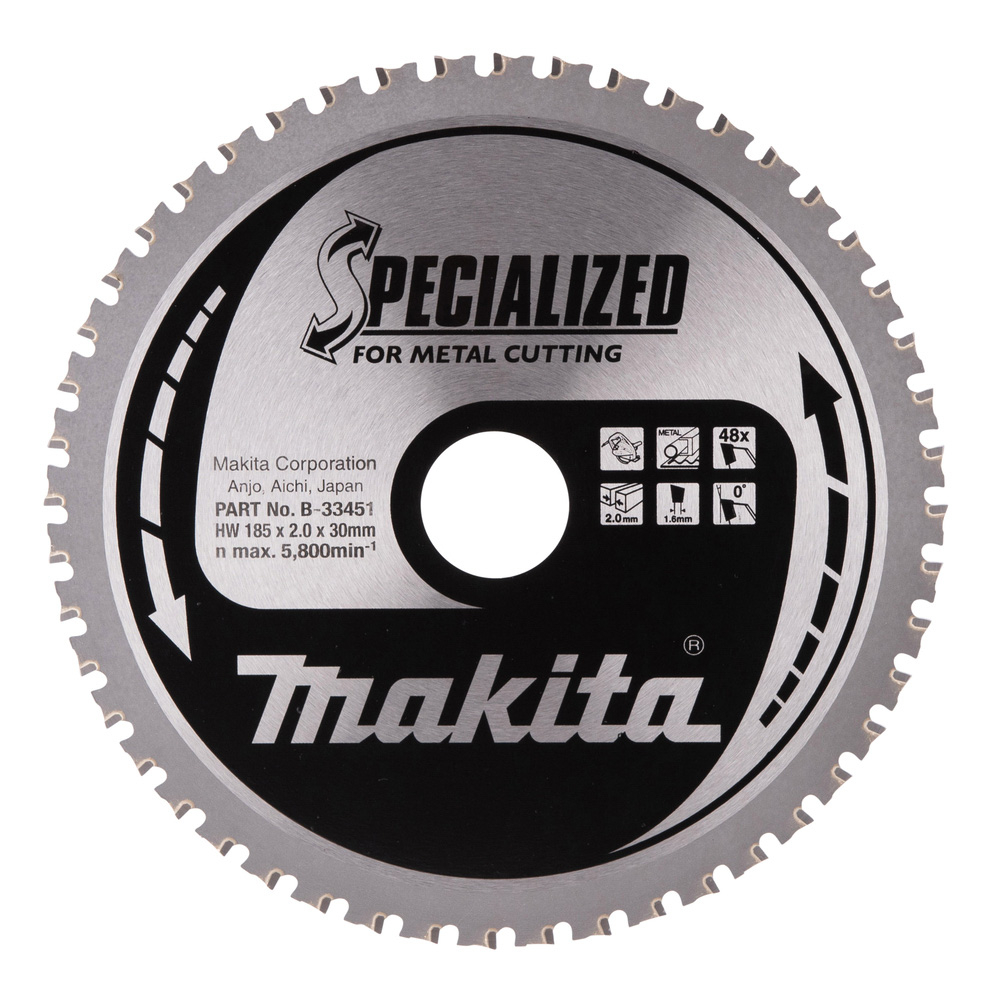LAME CARBURE TOLE MINCE PO 185X30MM 48D - MAKITA - B-33451
