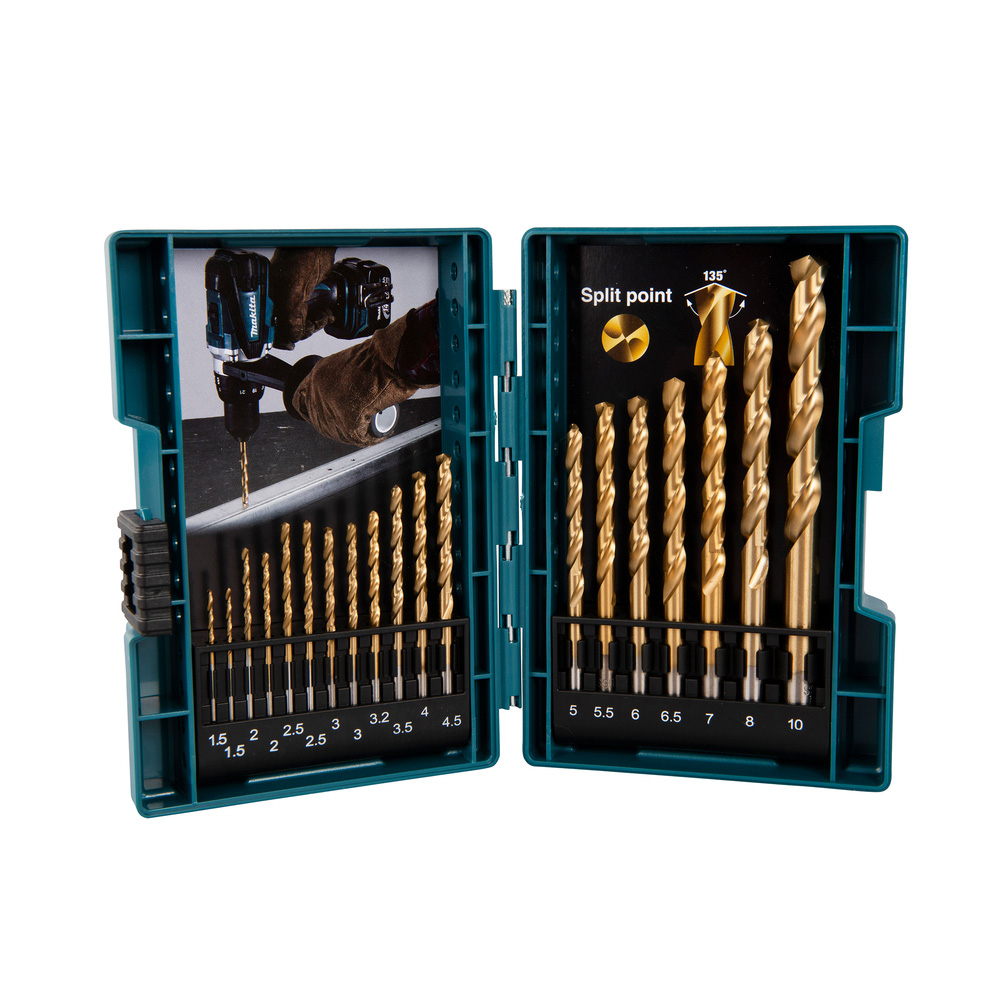 COFFRET 19 FORETS METAL HSS-TIN MAKITA - B67795