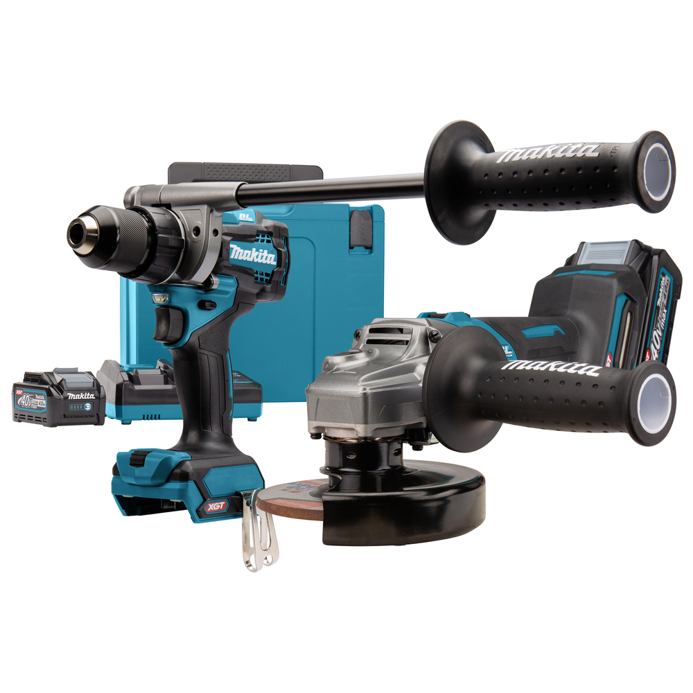 Ensemble de 2 machines 40 V max Li-Ion 4 Ah XGT DF001G + GA005G - MAKITA - DK0124G201