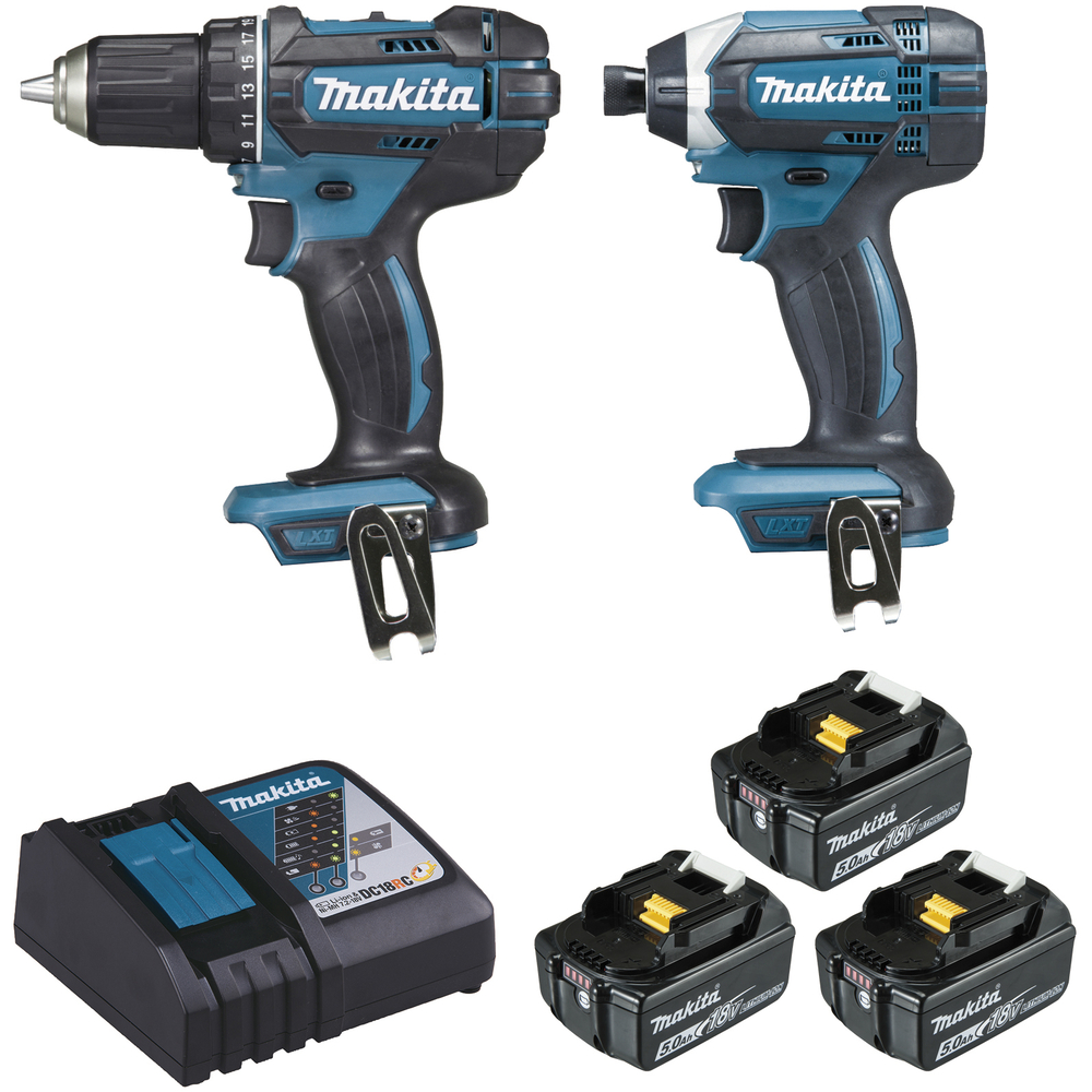 Pack perceuse visseuse DDF482 18 V et visseuse &agrave; chocs DTD152 18 V 5Ah - MAKITA - DLX2127TJ1