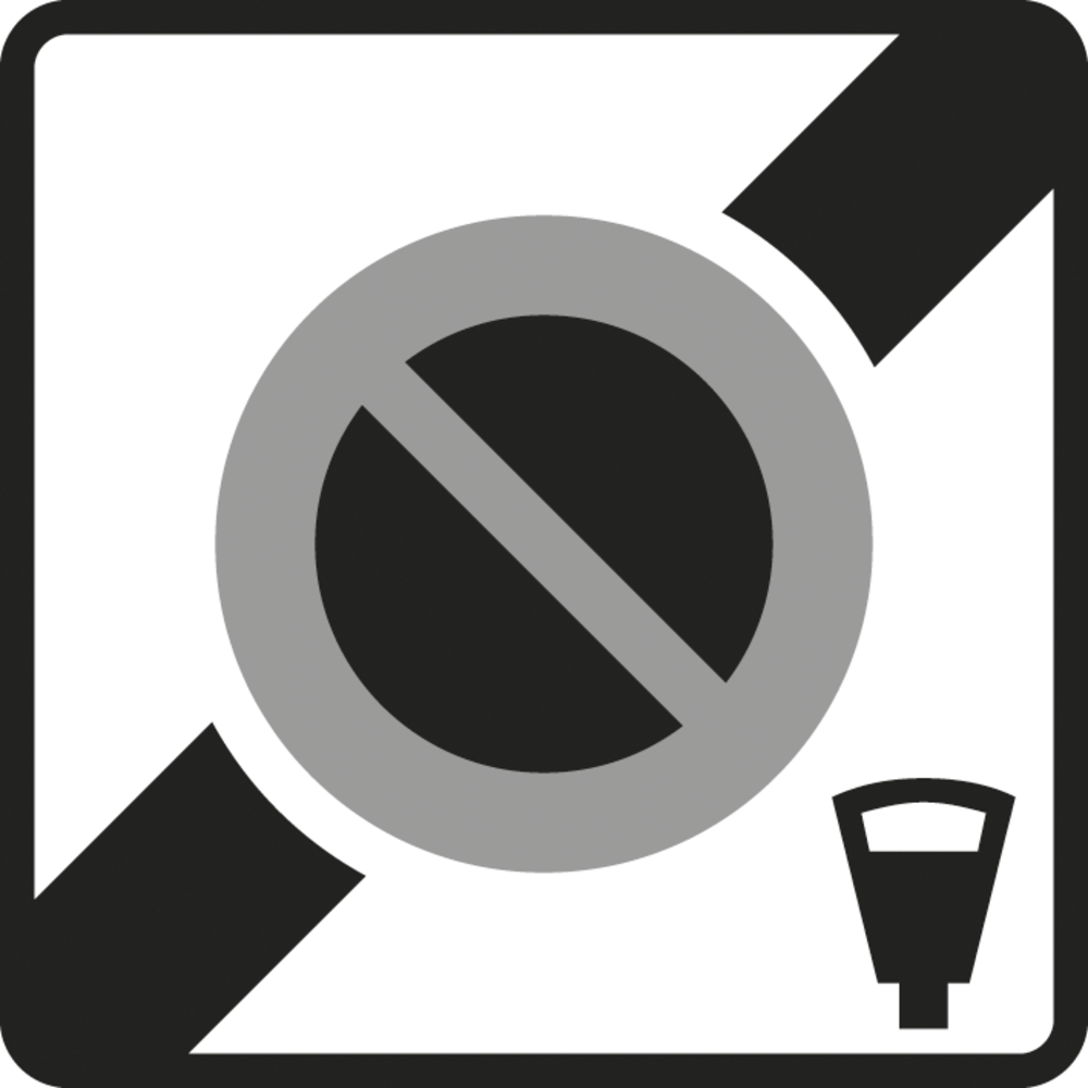 Panneau carré Sortie zone stationnement payant 500 Ecolign B50d cl1 - NADIA SIGNALISATION - CAR500E1B50d