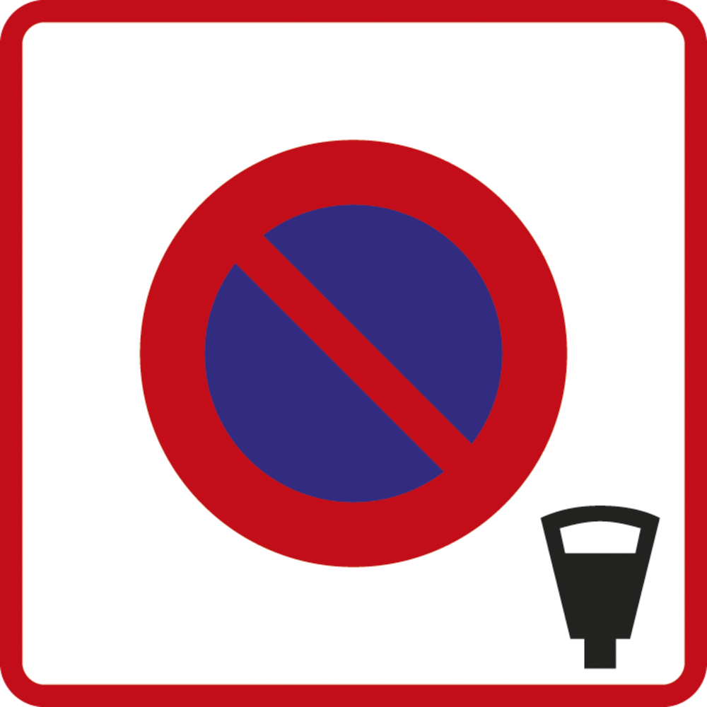 Panneau carré Entrée d'une zone à stationnement payant 500 Ecolign B6b4 cl2 - NADIA SIGNALISATION - CAR500E2B6b4