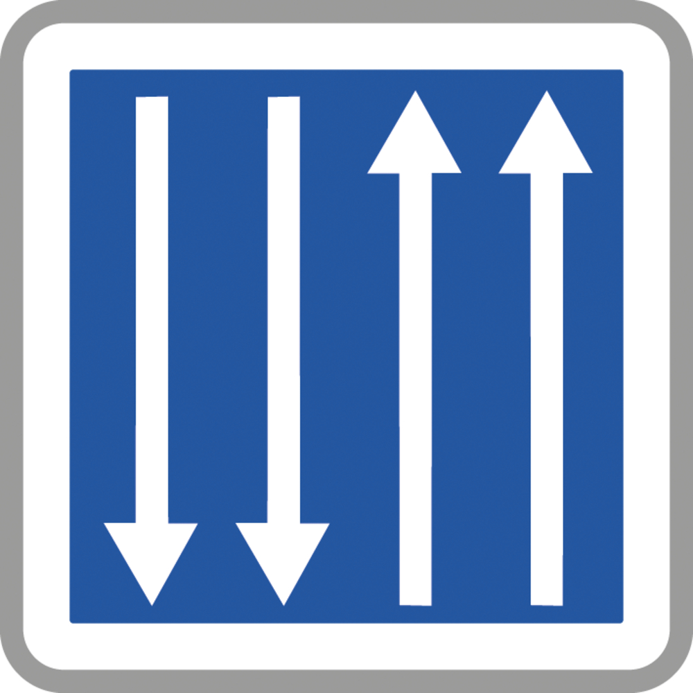 Panneau carré présignalisation créneau dépassement 700 Ecolign C29a cl1 - NADIA SIGNALISATION - CAR700E1C29a