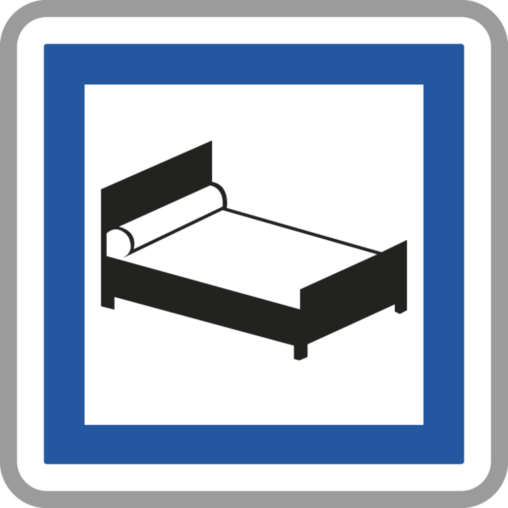 Panneau carré Hôtel ou motel ouvert 7j/7 700 Ecolign CE17 cl1 - NADIA SIGNALISATION - CAR700E1CE17