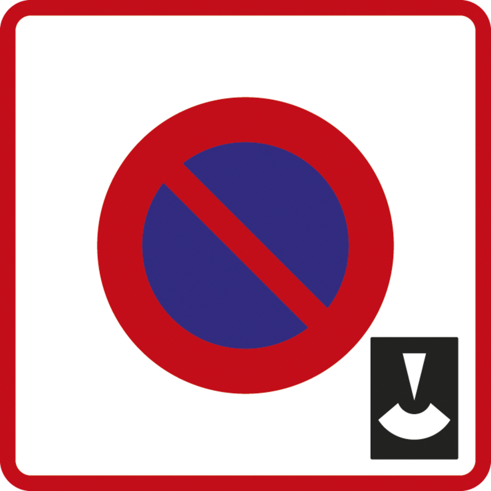 Panneau carré zone stationnement limité contrôlé 900 Ecolign B6b3 cl2 - NADIA SIGNALISATION - CAR900E2B6b3