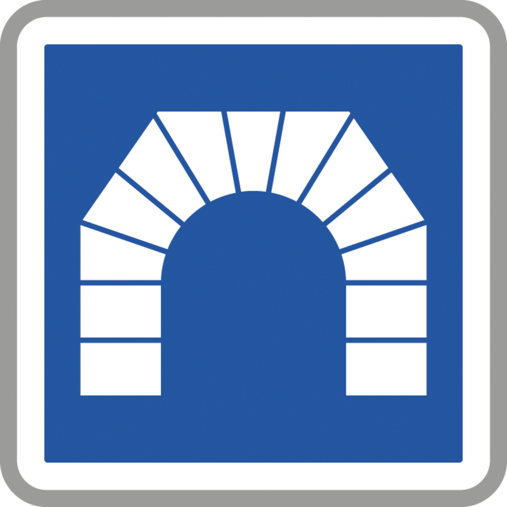 Panneau carré entrée tunnel interdiction et obligation 900 Ecolign C111 cl2 - NADIA SIGNALISATION - CAR900E2C111