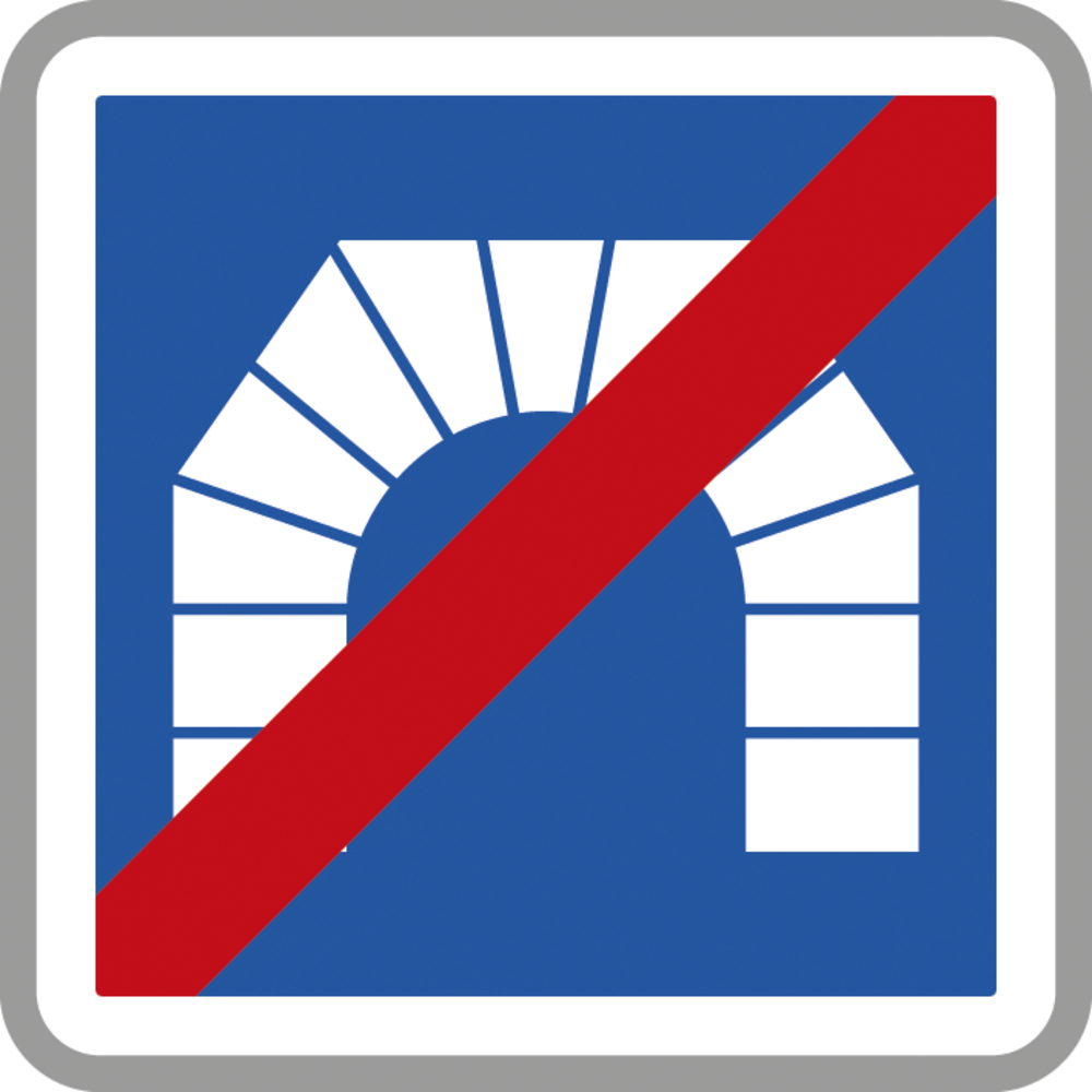 Panneau carré Sortie de tunnel 900 Ecolign C112 cl2 - NADIA SIGNALISATION - CAR900E2C112