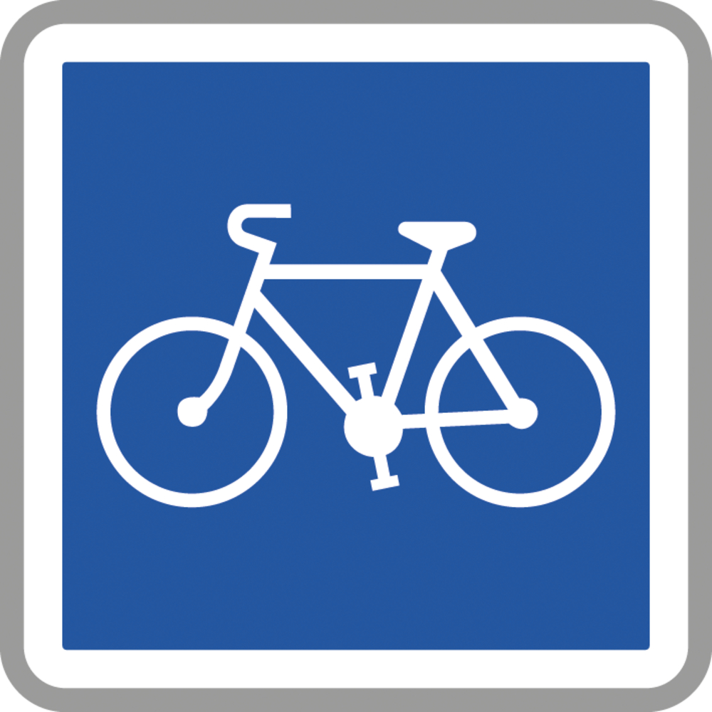 Panneau carré piste cyclable conseillée 900 Ecolign C113 cl2 - NADIA SIGNALISATION - CAR900E2C113