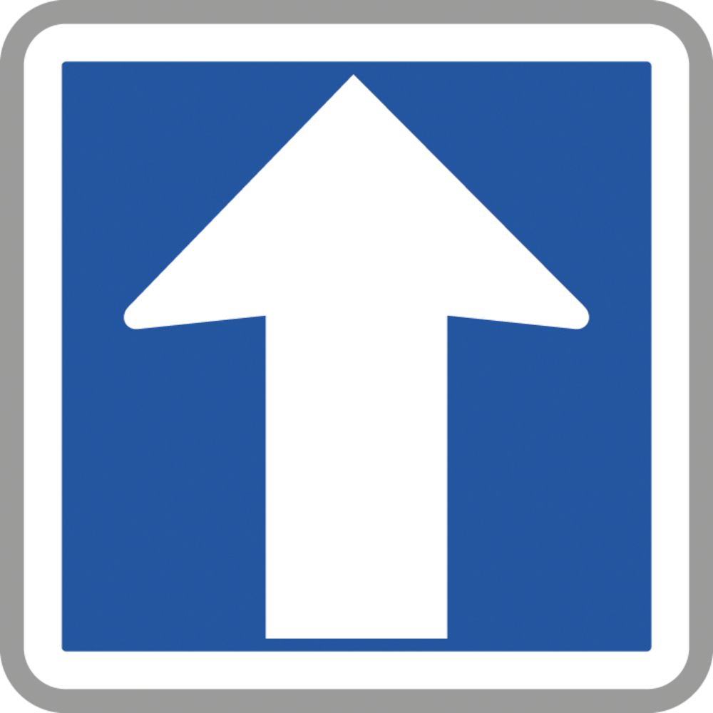 Panneau carré circulation à sens unique 900 Ecolign C12 cl2 - NADIA SIGNALISATION - CAR900E2C12