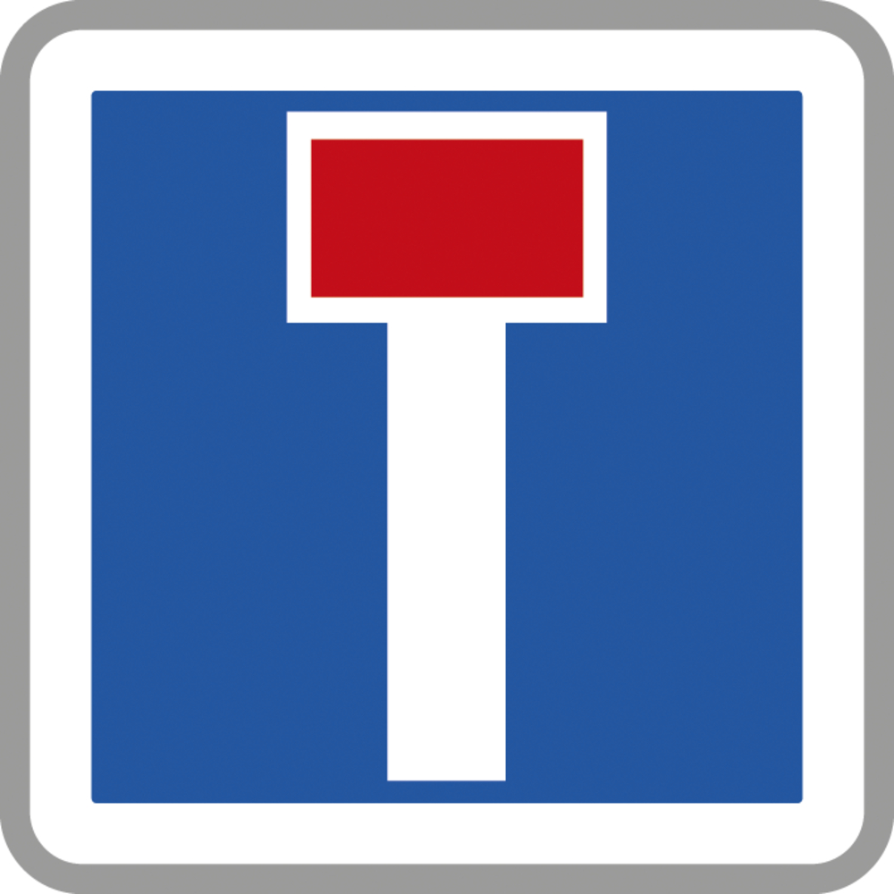 Panneau carré Impasse 900 Ecolign C13a cl2 - NADIA SIGNALISATION - CAR900E2C13a