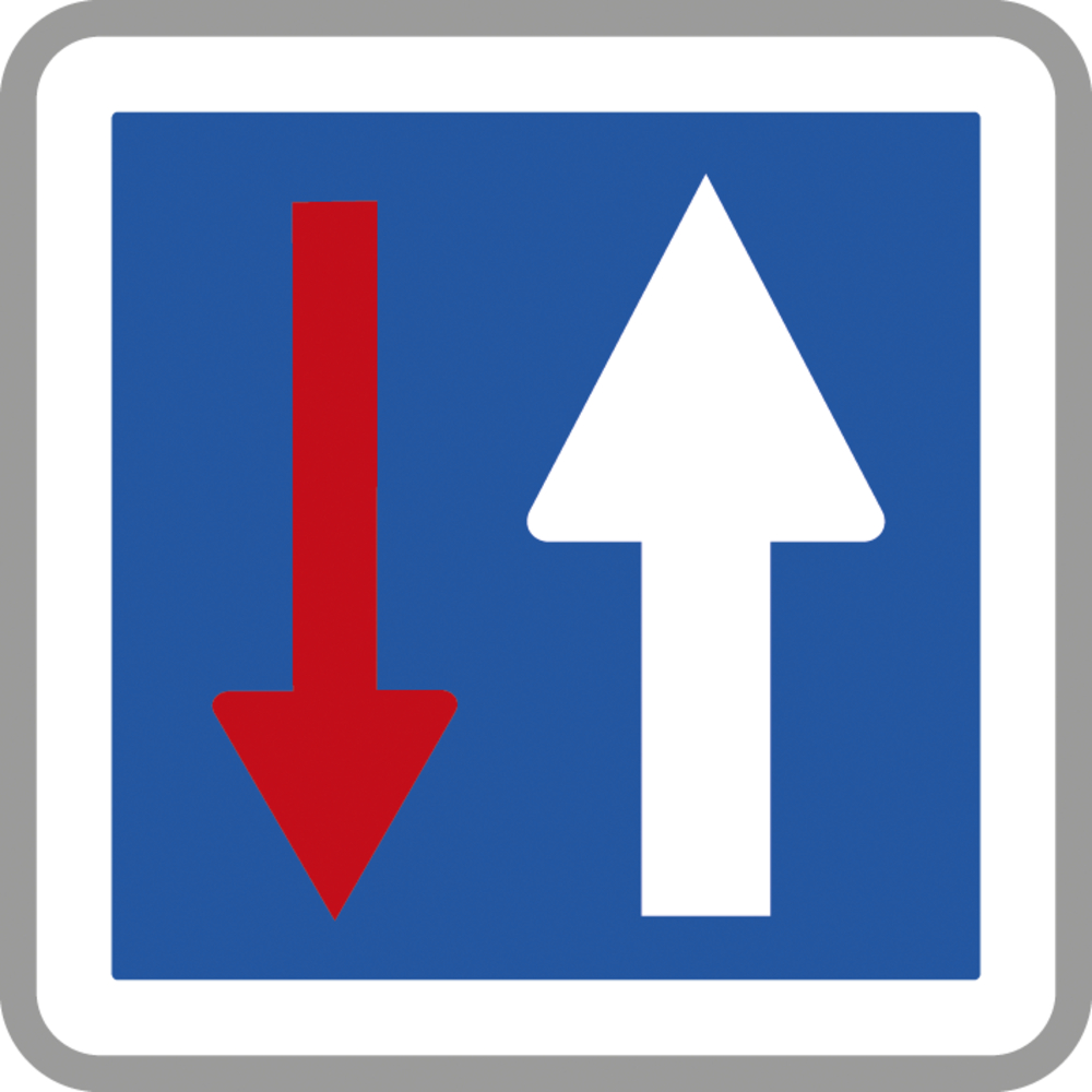 Panneau carré Priorité circulation inverse 900 Ecolign C18 cl2 - NADIA SIGNALISATION - CAR900E2C18