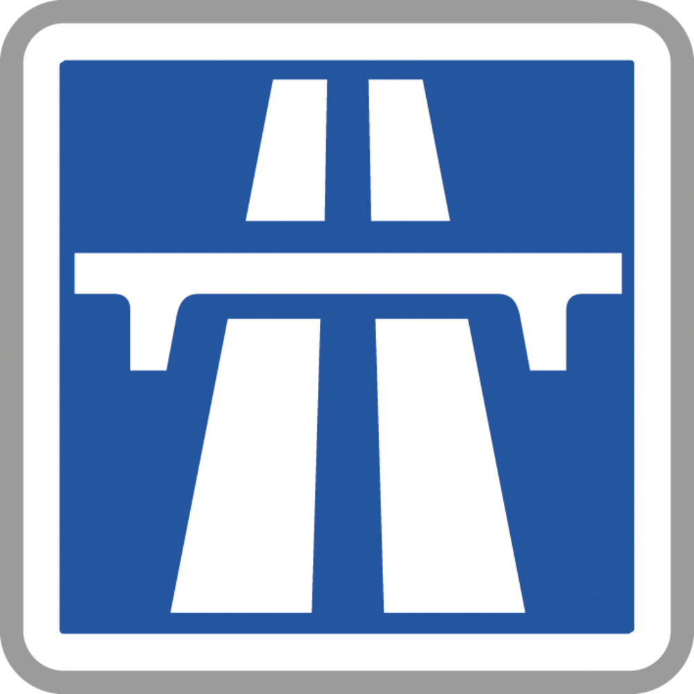 Panneau carré début section autoroute 900 Ecolign C207 cl2 - NADIA SIGNALISATION - CAR900E2C207