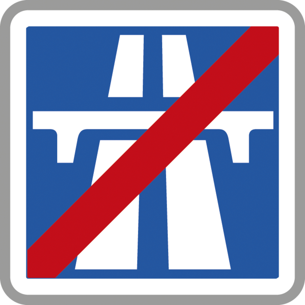 Panneau carré fin de section autoroute 900 Ecolign C208 cl2 - NADIA SIGNALISATION - CAR900E2C208