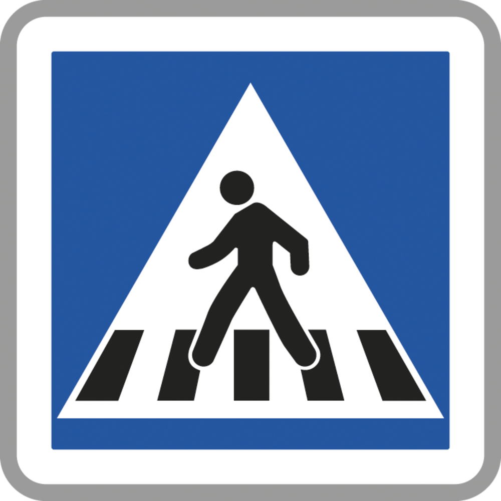 Panneau carré Passage pour piétons 900 Ecolign C20a cl2 - NADIA SIGNALISATION - CAR900E2C20a