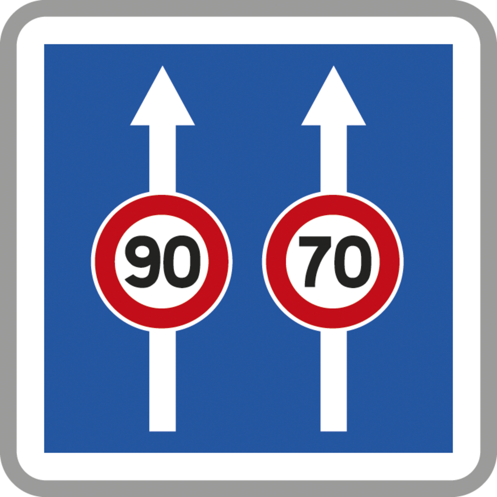 Panneau carré conditions particulières circulation 900 Ecolign C24aex2 cl2 - NADIA SIGNALISATION - CAR900E2C24aex2