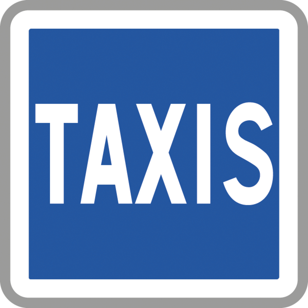 Panneau Carré Station de Taxis 900 Ecolign C5 cl2 - NADIA SIGNALISATION - CAR900E2C5