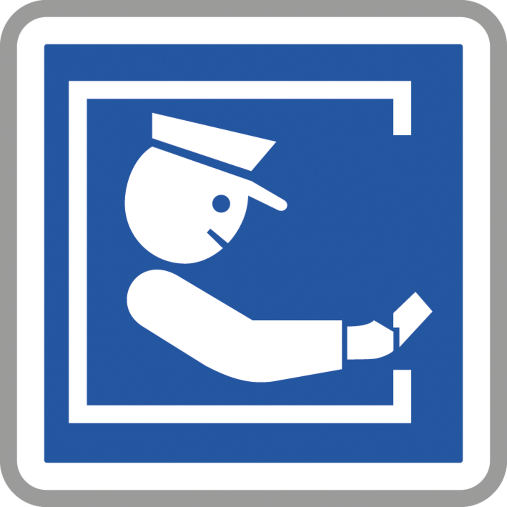 Panneau carré paiement auprès d'un péagiste 900 Ecolign C64a cl2 - NADIA SIGNALISATION - CAR900E2C64a
