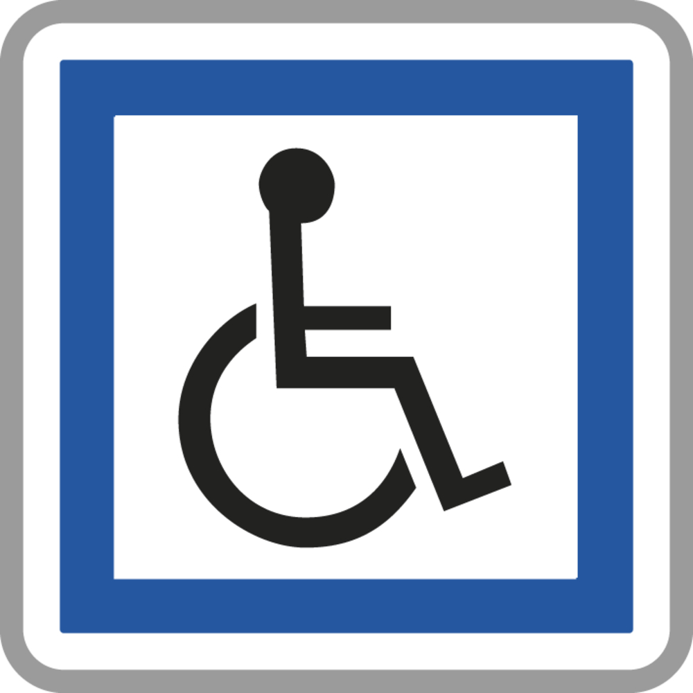 Panneau carré accès handicapé installations 900 CE14 cl2 - NADIA SIGNALISATION - CAR900E2CE14
