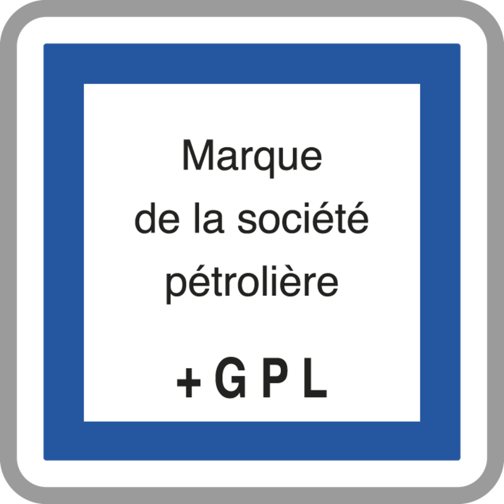 Panneau carré distribution carburant ouvert 24/7 900 Ecolign CE15f cl2 - NADIA SIGNALISATION - CAR900E2CE15f