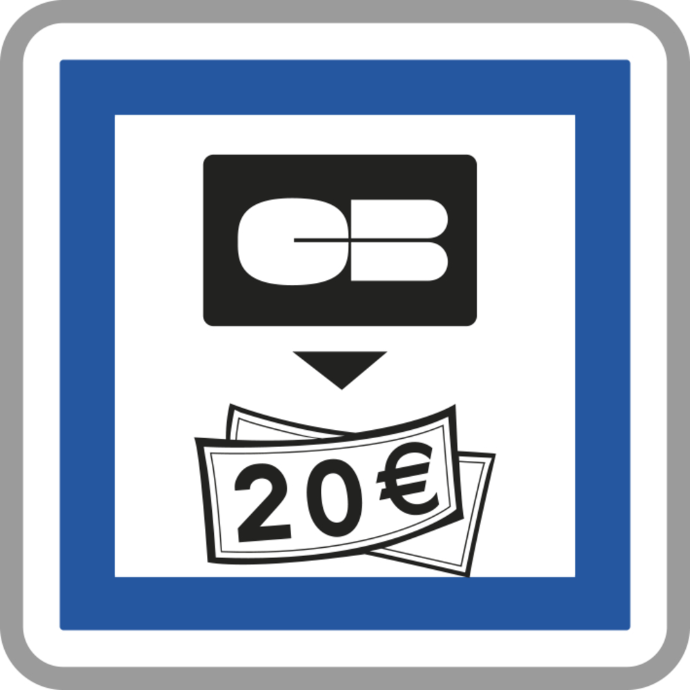 Panneau carré Distributeur de billets de banque 900 Ecolign CE25 cl2 - NADIA SIGNALISATION - CAR900E2CE25