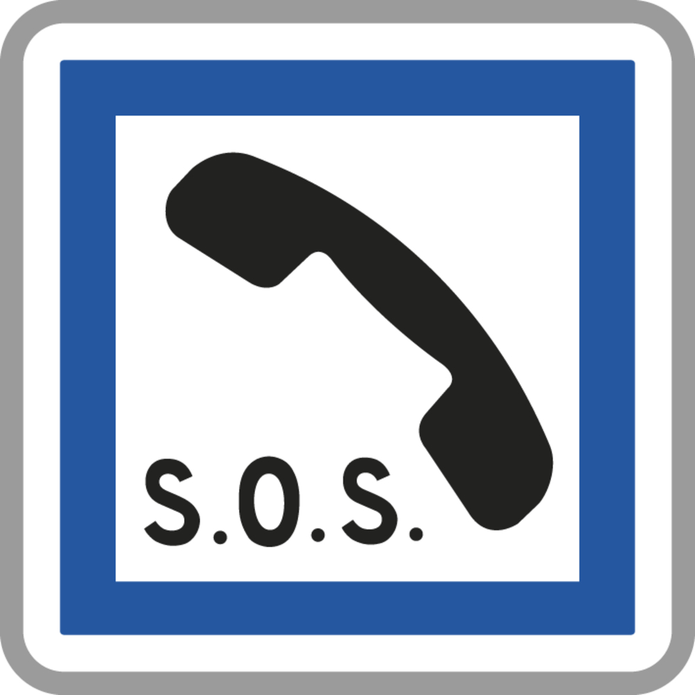 Panneau carré Poste d'appel d'urgence 900 ECOLIGN CE2A cl2 - NADIA SIGNALISATION - CAR900E2CE2A
