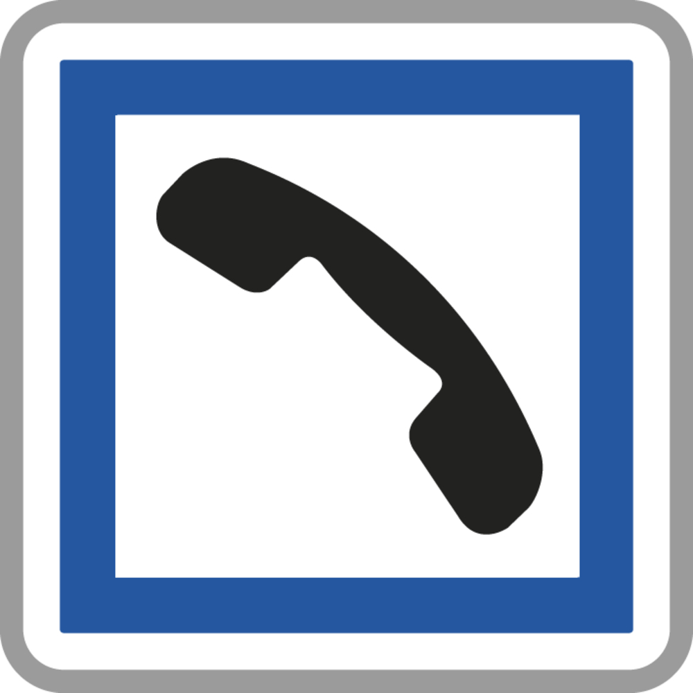 Panneau carré cabine téléphonique publique 900 Ecolign CE2b cl2 - NADIA SIGNALISATION - CAR900E2CE2b