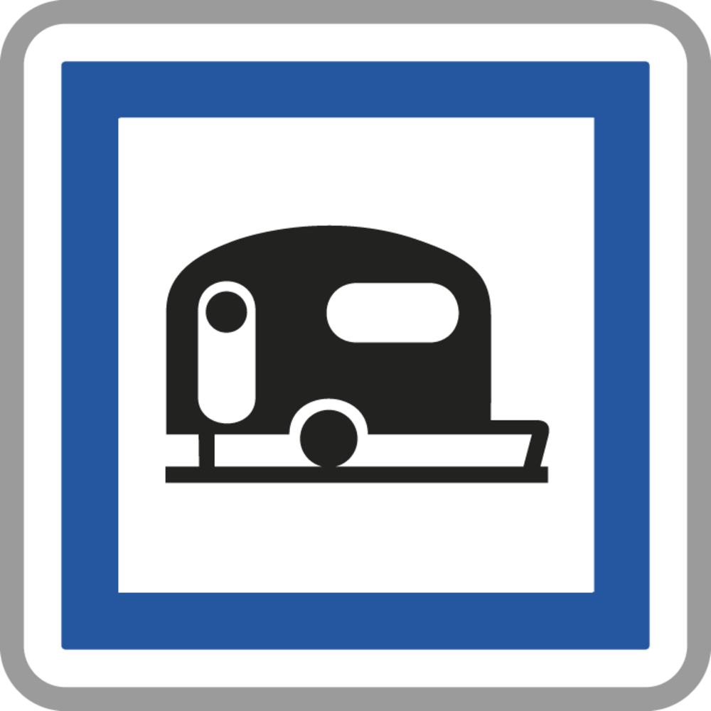 Panneau carré camping caravanes 900 Ecolign CE4b cl2 - NADIA SIGNALISATION - CAR900E2CE4b