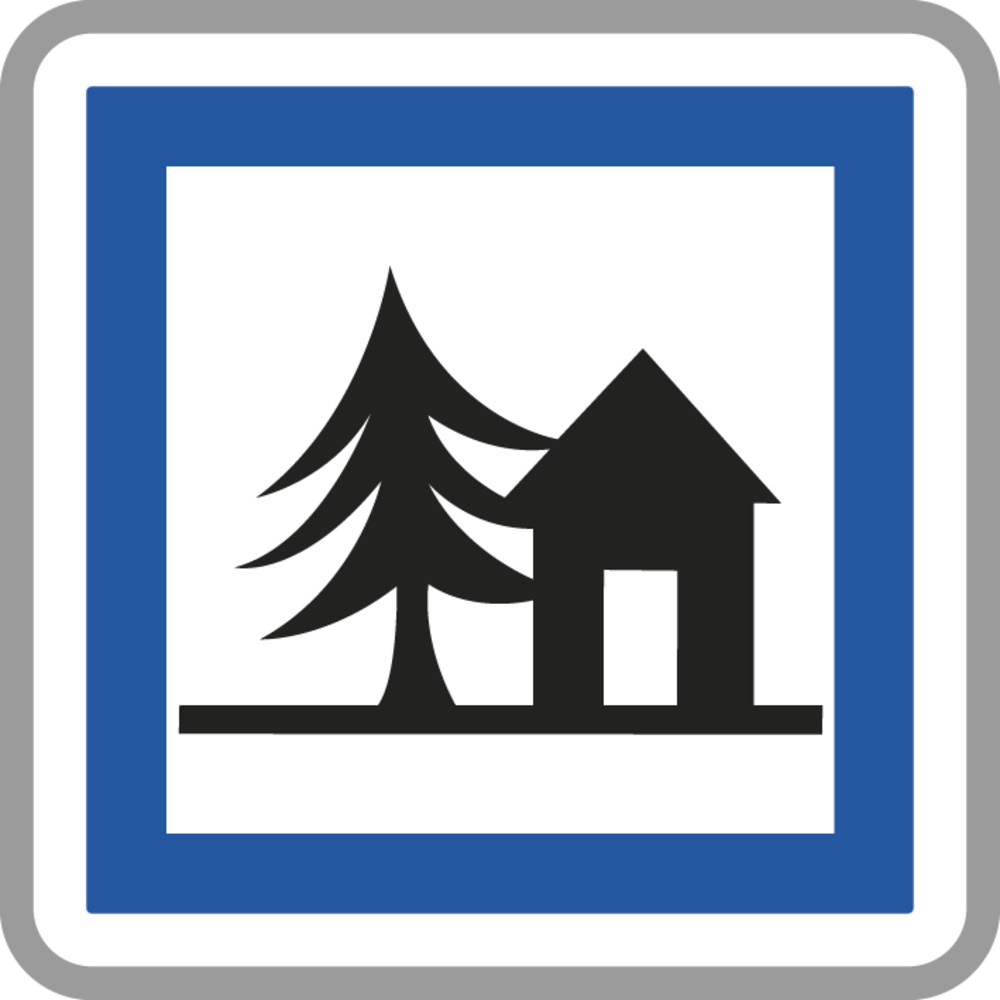 Panneau carré indication auberge de jeunesse 900 CE5a cl2 - NADIA SIGNALISATION - CAR900E2CE5a