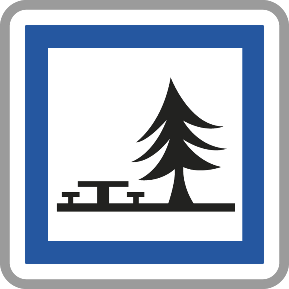 Panneau carré Emplacement pour pique-nique 900 Ecolign CE7 cl2 - NADIA SIGNALISATION - CAR900E2CE7