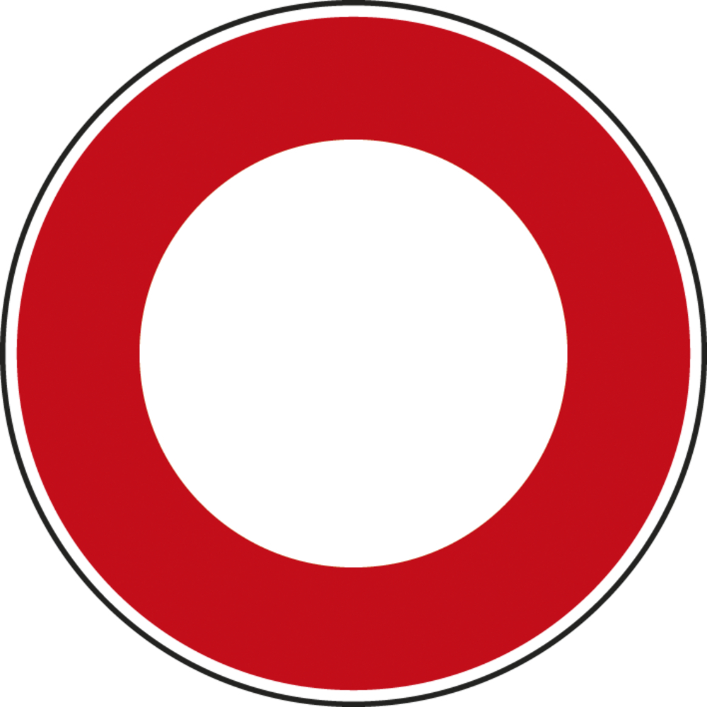 Panneau disque circulation interdite à tout véhicule dans les deux sens 450 B0 cl1 - NADIA SIGNALISATION - DIS450E1B0