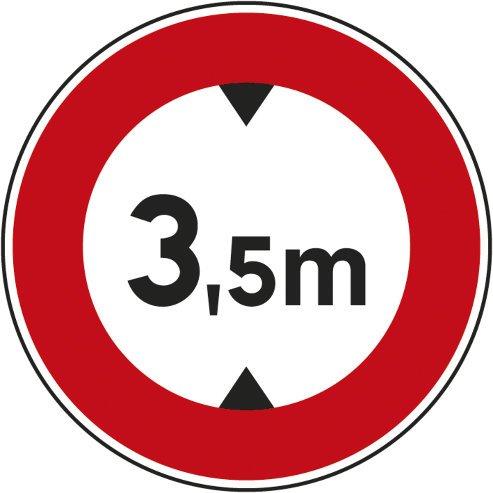 Panneau disque accès interdit hauteur chargement 450 Ecolign B12 cl1 - NADIA SIGNALISATION - DIS450E1B12