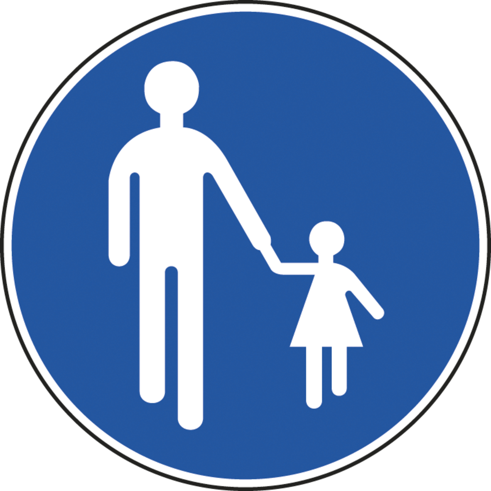 Panneau disque Chemin obligatoire pour piétons 450 Ecolign B22b cl1 - NADIA SIGNALISATION - DIS450E1B22b