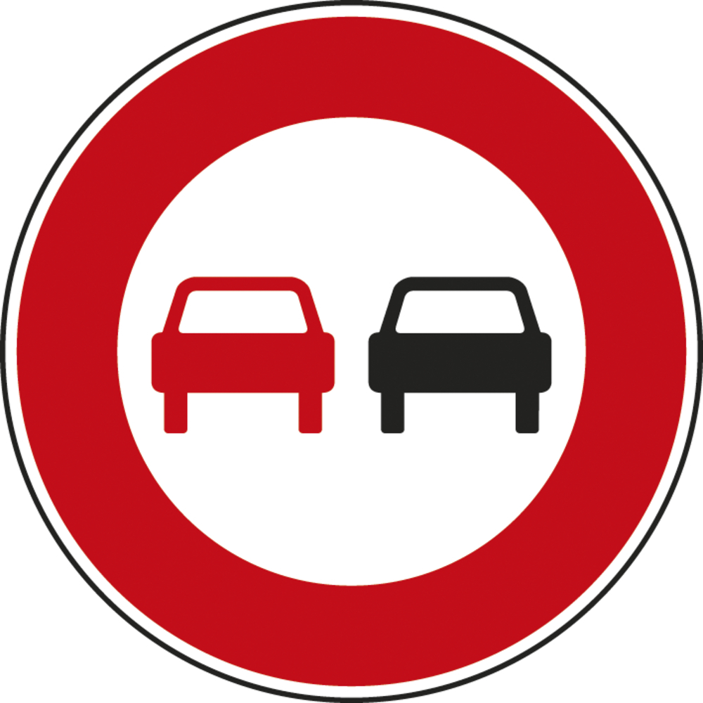 Panneau disque Interdiction de Dépasser Véhicules Moteur 450 Ecolign B3 cl1 - NADIA SIGNALISATION - DIS450E1B3