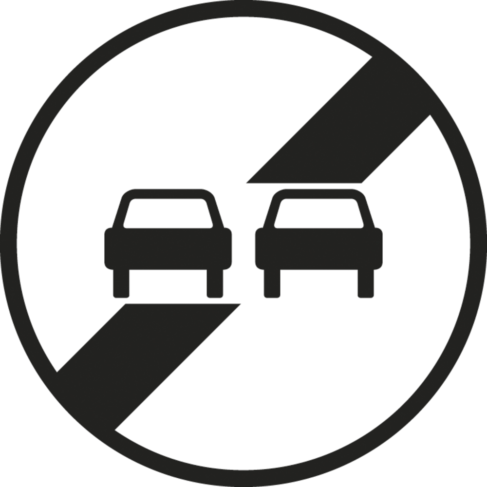 Panneau disque Fin d’interdiction de dépasser 450 Ecolign B34 cl1 - NADIA SIGNALISATION - DIS450E1B34