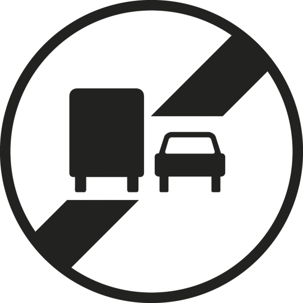 Panneau disque fin d’interdiction de dépasser 450 Ecolign B34a cl1 - NADIA SIGNALISATION - DIS450E1B34a