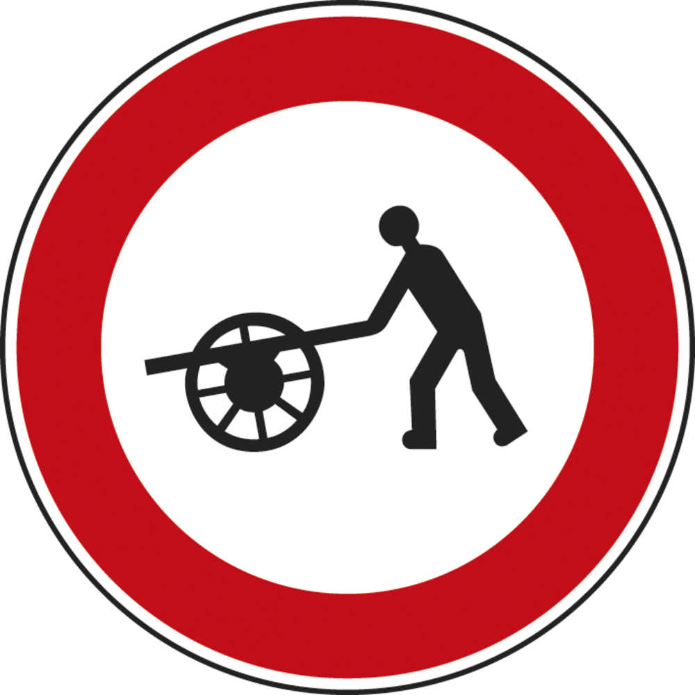 Panneau disque accès interdit voitures bras 450 B9e cl1 - NADIA SIGNALISATION - DIS450E1B9e