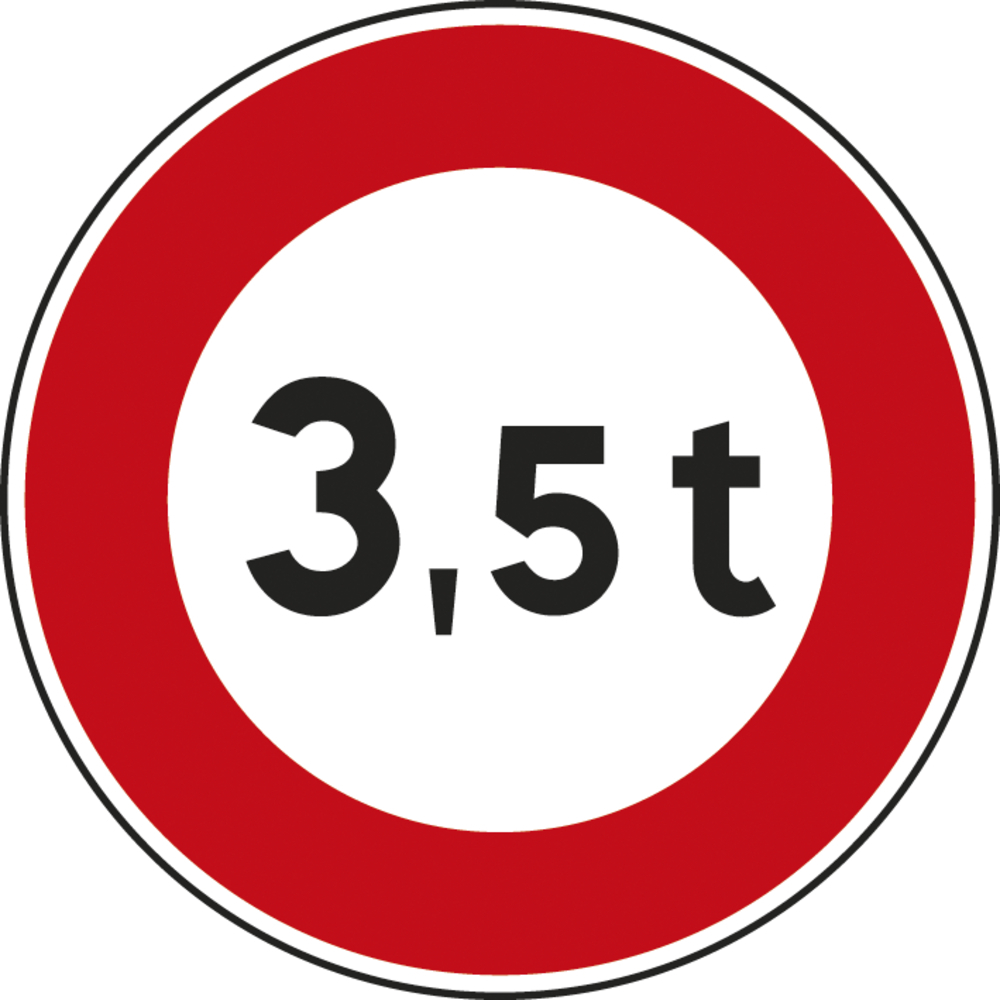 Panneau disque Accès interdit véhicules poids excédant 450 Ecolign B13 3T5 cl2 - NADIA SIGNALISATION - DIS450E2B13 3T5