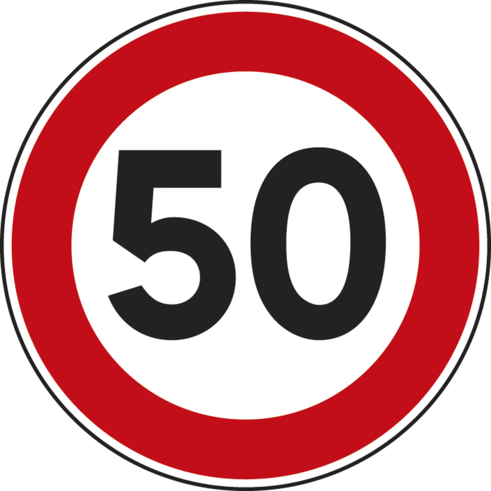 Panneau disque Limitation de vitesse interdiction 450 B14 50 cl2 - NADIA SIGNALISATION - DIS450E2B14 50