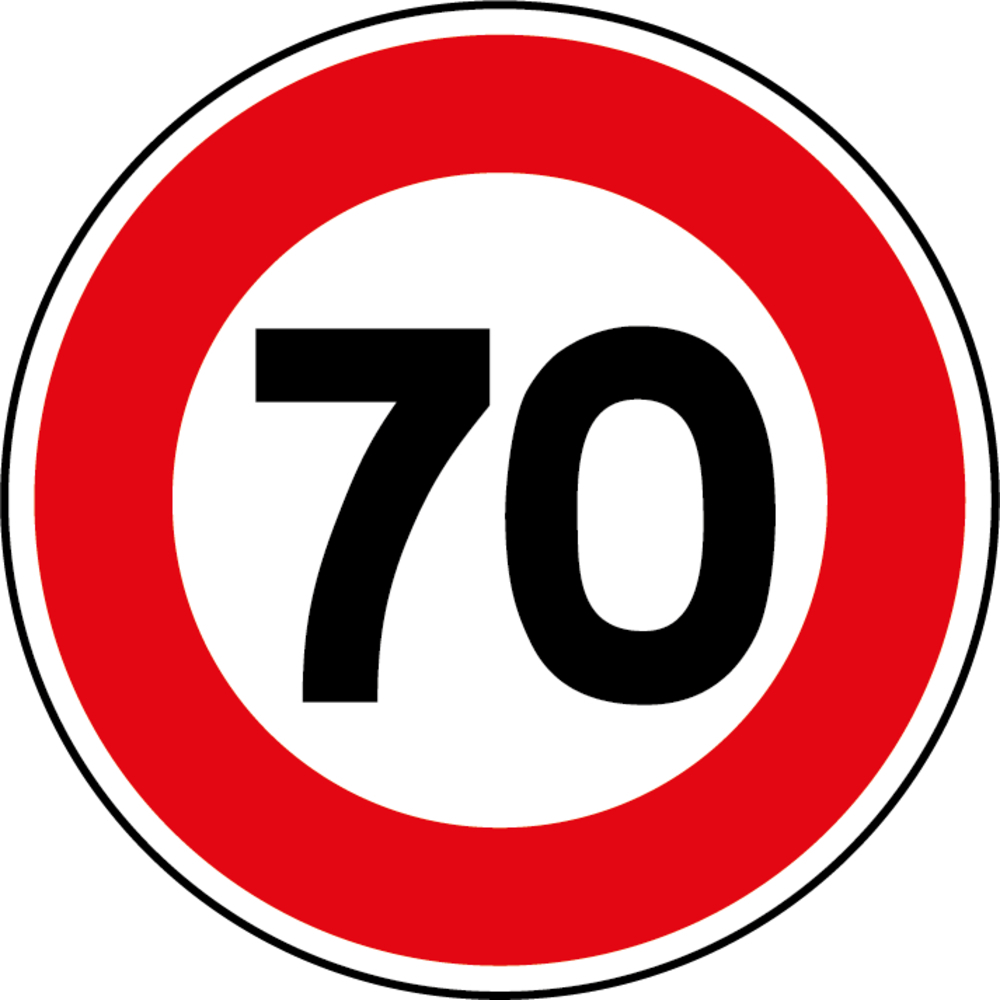 Panneau disque interdiction vitesse 450 Ecolign B14 70 cl2 - NADIA SIGNALISATION - DIS450E2B14 70