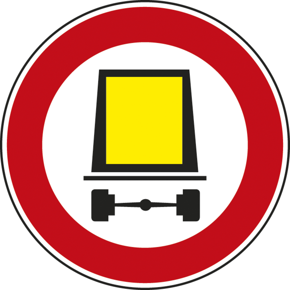 Panneau disque Interdiction Accès Véhicules Marchandises Dangereuses 450 B18c cl2 - NADIA SIGNALISATION - DIS450E2B18c