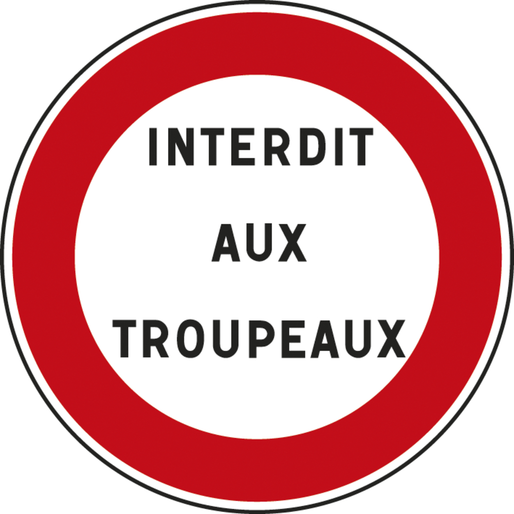 Panneau disque interdiction personnalisée 450 Ecolign B19 cl2 - NADIA SIGNALISATION - DIS450E2B19
