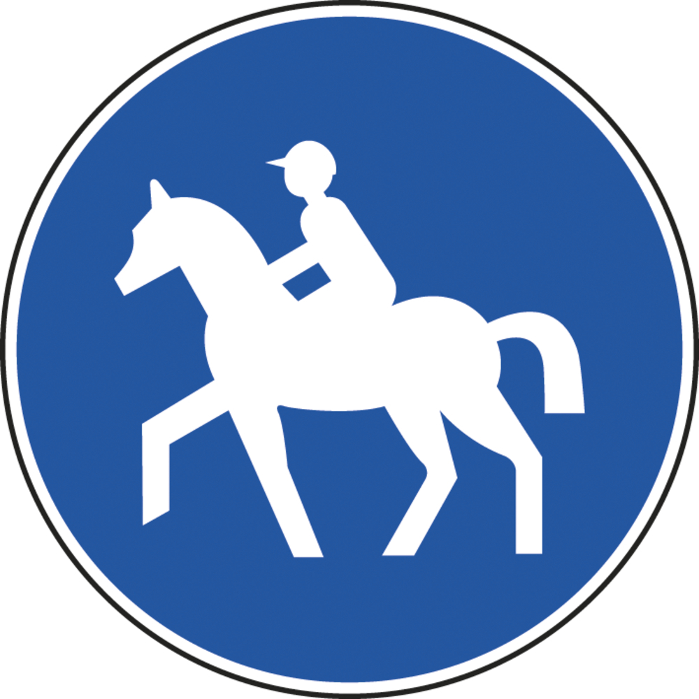 Panneau disque Chemin obligatoire pour cavaliers 450 B22c cl2 - NADIA SIGNALISATION - DIS450E2B22c