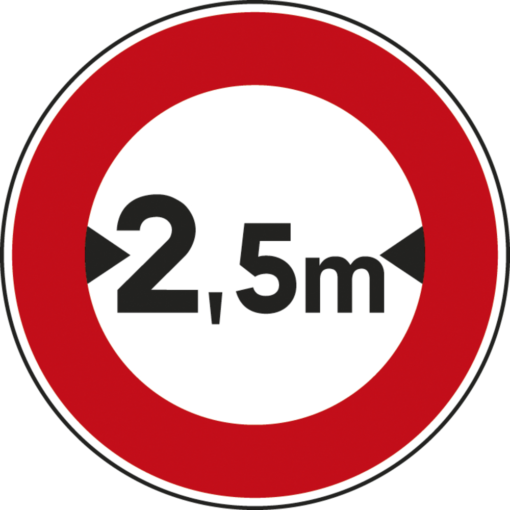Panneau disque Accès interdit largeur excédée 650 Ecolign B11 cl1 - NADIA SIGNALISATION - DIS650E1B11