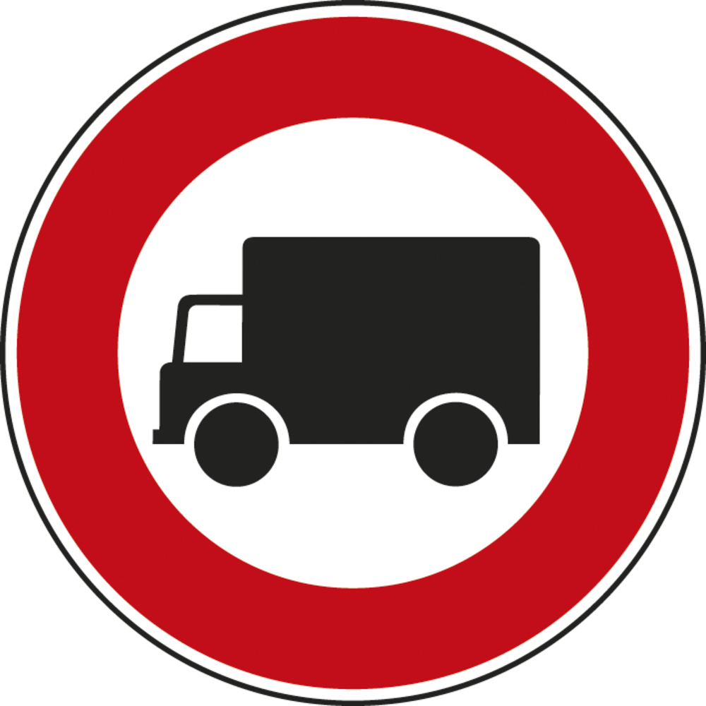 Panneau disque accès interdit transport marchandises 650 Ecolign B8 cl1 - NADIA SIGNALISATION - DIS650E1B8