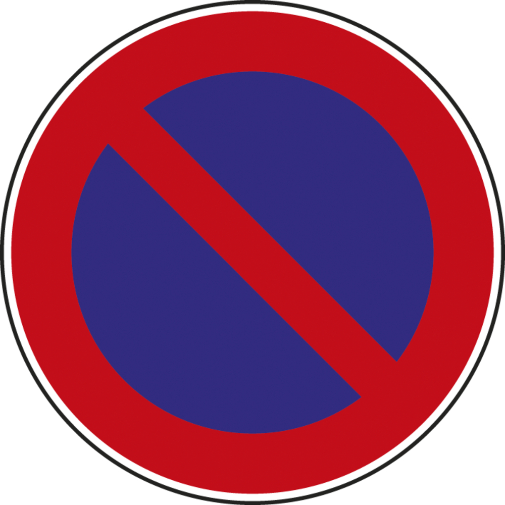 Panneau disque Stationnement interdit 850 Ecolign B6a1 cl1 - NADIA SIGNALISATION - DIS850E1B6a1